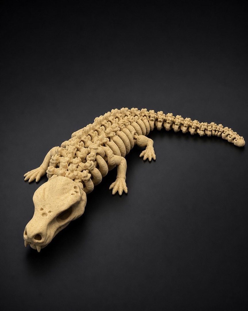 Crocodilo esqueleto 3D