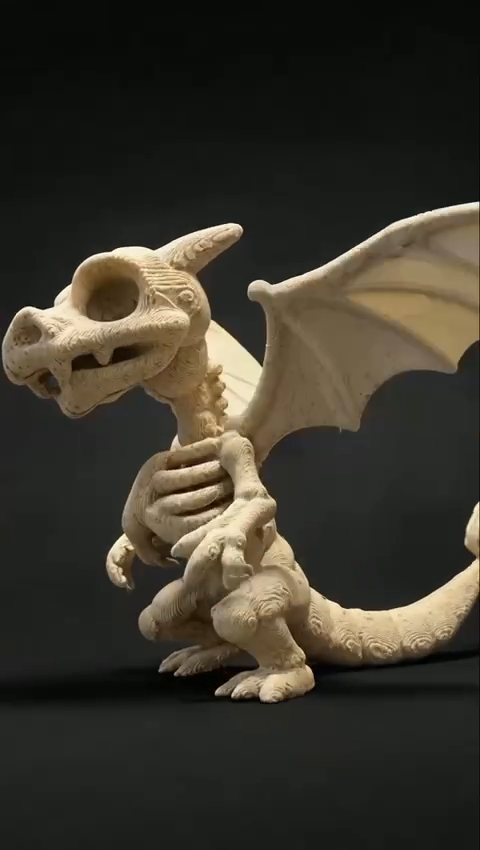 Dragão esqueleto 3D